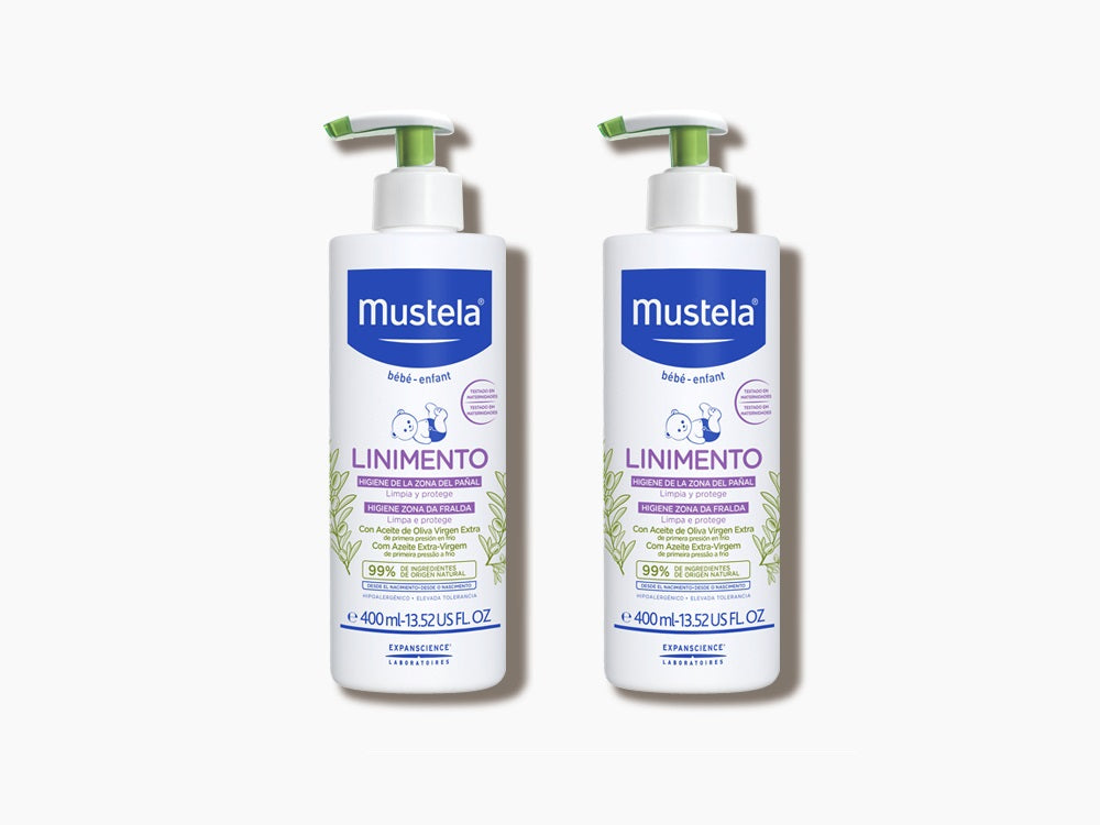 Mustela España - Con una fórmula a base de aceite de oliva virgen extra y  agua de cal, el Linimento limpia y protege la piel del culito del bebé con  suavidad y